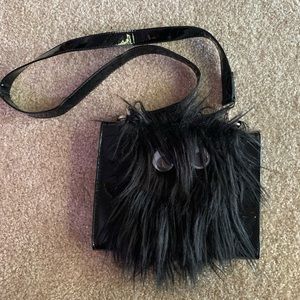 Current Mood Sleep Paralysis fuzzy googley eye bag